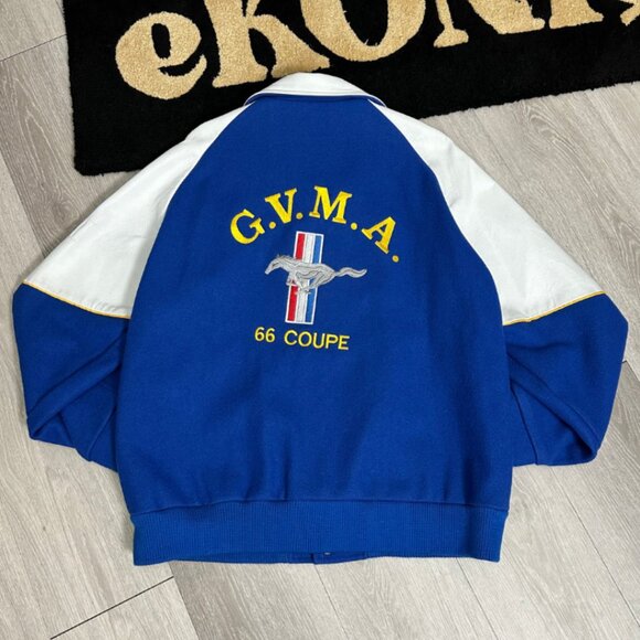 Vintage Greater Vancouver Ford Mustang Association 66 Coupe Varsity Jacket Large - Picture 2 of 10